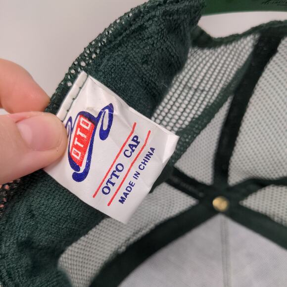 Dixie Chopper Snapback Mesh Back Trucker Hat Rope Green Graphic Logo Mower - Picture 7 of 8